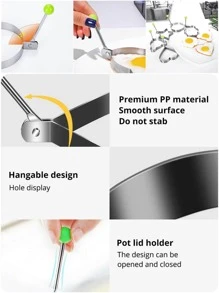 1 pieza Molde simple de forma redonda plata huevo - Plateado - Ver 9