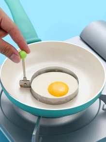 1 pieza Molde simple de forma redonda plata huevo - Plateado - Ver 11