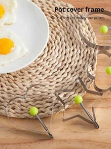 1 pieza Molde simple de forma redonda plata huevo - Plateado - Ver 6