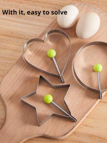 1 pieza Molde simple de forma redonda plata huevo - Plateado - Ver 5