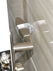 1 Chặn Cửa Nhựa PVC, Giá Đỡ Chặn Cửa Rõ Ràng Tối Giản Cho Gia Đình - trắng - Xem 2