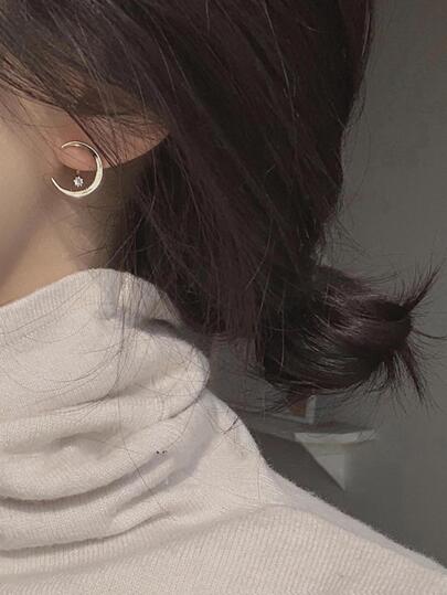 Andkiss مشبك أذن مكعب زركونيا زخرفة