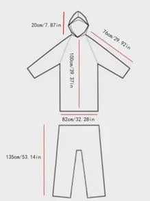 1pc Simple Blue Thick Disposable Raincoat, Dust Proof PE Portable Raincoat For Household - Blue - View 2