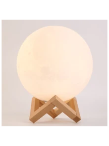 3D USB LED Night Lunar Light Printing Moon Lamp Moonlight Touch 3 Color Changing,USB Rechargeable, Moon Light Lamps for kids friends Lover Birthday Gifts - Multicolor - View 5