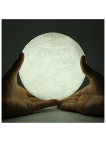 3D USB LED Night Lunar Light Printing Moon Lamp Moonlight Touch 3 Color Changing,USB Rechargeable, Moon Light Lamps for kids friends Lover Birthday Gifts - Multicolor - View 9