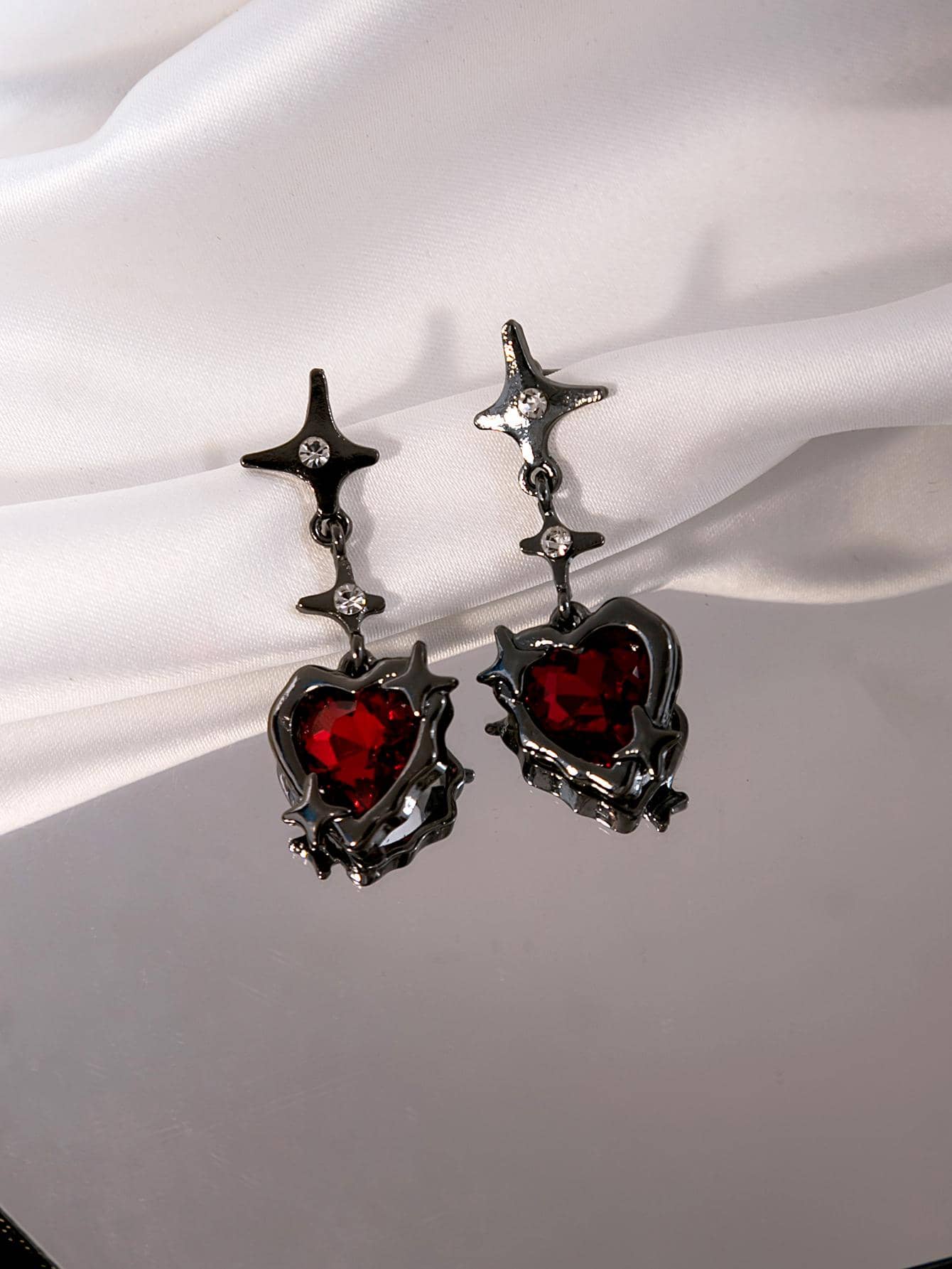 Hoa tai thả trang trí hình trái tim và ngôi sao đính đá Valentine, Mẹ, Mẹ, Ngày của Mẹ, Quà tặng - Nhiều màu - Xem 1