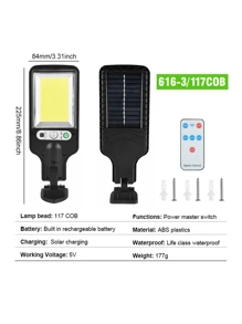 LED Solar Wall Light ,Motion Sensor Outdoor 3 Lighting Modes for Porch Gutter Barn Garden Deck Fence Patio Path - Multicolor - View 7