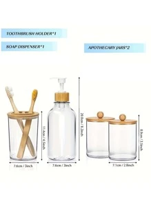 4pcs Clear Desk Storage Box