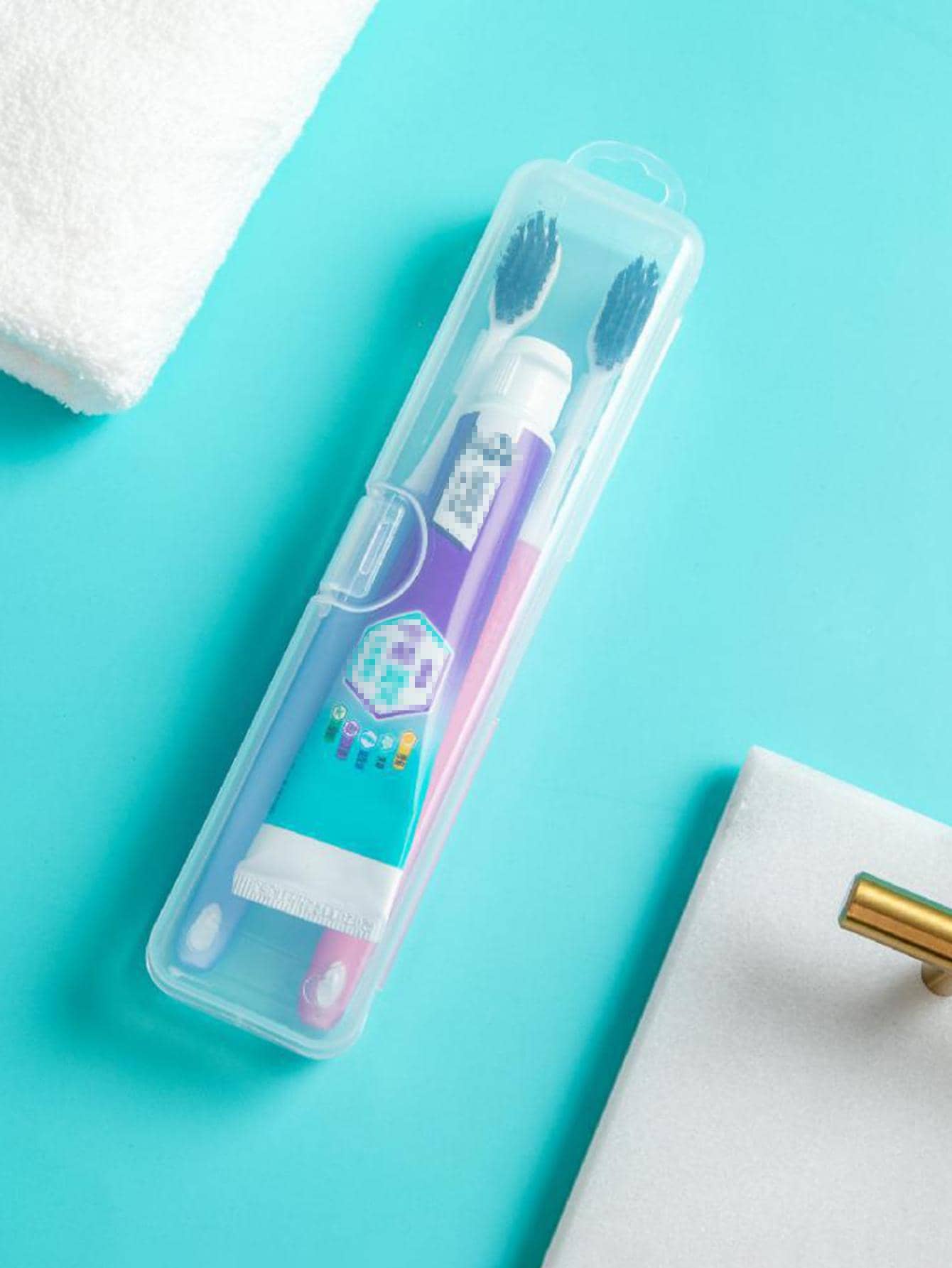 1pc Clear Toothbrush Storage Box, Portable Accessories Storage