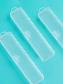 1pc Clear Toothbrush Storage Box, Portable Accessories Storage