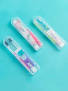 1pc Clear Toothbrush Storage Box, Portable Accessories Storage