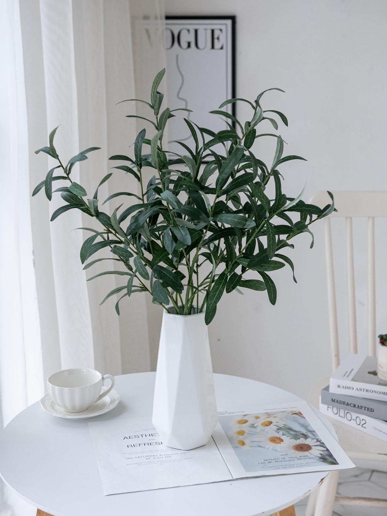 1 件人造植物，现代塑料假植物，适用于家居装饰、情人节、礼物 - 軍綠色 - 查看 1