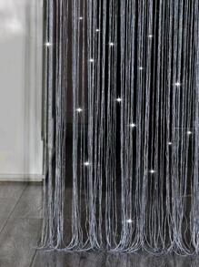 Shiny Silver Thread Curtains, Room Divider Curtain, Door Curtain, Living Room Fringe Decorative Curtains, Suitable For Weddings, Parties, And Home Decor - Silver - View 9