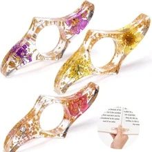 1pc Silicone Mold, Modernist Heart Design Floral Pattern Glitter DIY Silicone Mold For Crafts - White - View 10