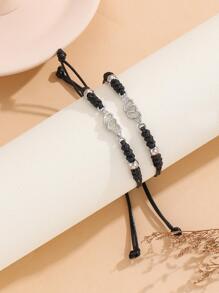 ATLVXJL 2入組/套時尚PU聚氨酯夜光心適合女士日常裝飾 - 彩色 - 查看 3