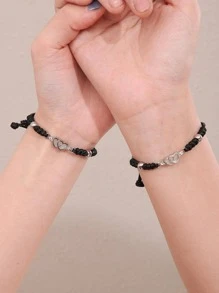 ATLVXJL 2入組/套時尚PU聚氨酯夜光心適合女士日常裝飾 - 彩色 - 查看 2