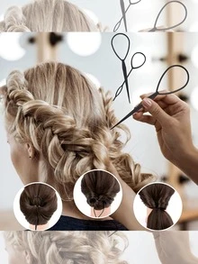 1159 Chiếc, Bộ Phụ Kiện Tóc Dành Cho Người Phụ Nữ, Liền Mạch Đuôi Ngựa Đựng Nhiều Loại Tóc Scrunchies, Dụng Cụ Tạo Kiểu Tóc - Nhiều màu - Xem 7