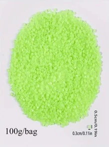 4300顆夜光鵝卵石,適用於裝飾祈願瓶、花園小徑、盆栽、水族箱、婚宴、水族館、步道、diy 手工藝製品 - 綠色 - 查看 3