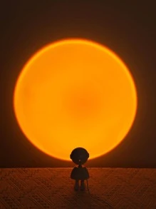 1 pieza Proyector de lámpara de puesta de sol proyección moderno para casa - Amarillo - Ver 1