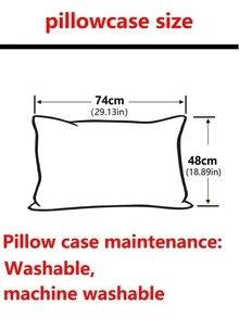 1pc Cozy And Soft Abraded Pillowcase In Fresh Style - Multicolor - View 7