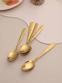 6pcs Coffee Spoon, Ice Cream Spoon, Dessert Spoon