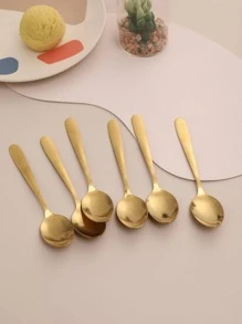 6pcs Coffee Spoon, Ice Cream Spoon, Dessert Spoon