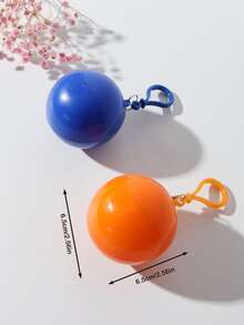 2pcs/set PC Raincoat, Simple Portable Disposable Rain Poncho Jacket For Outdoor - Multicolor - View 2