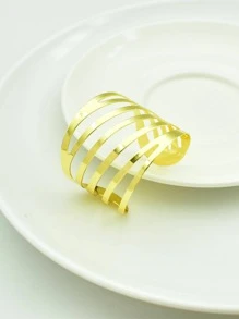 6 piezas Anillo de servilleta de metal - Dorado - Ver 4