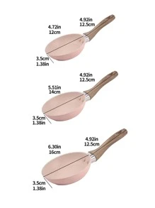 1pc Aluminum Pan, Minimalist Solid Round Frying Pan For Kitchen Seafood Boil