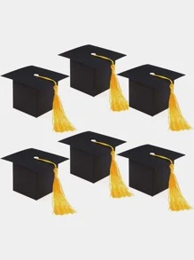 10 cái Hộp quà giấy, Hộp gói hình mũ tốt nghiệp cho bữa tiệc - Nhiều màu - Xem 1