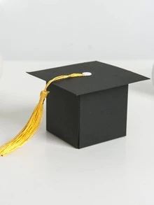 10 cái Hộp quà giấy, Hộp gói hình mũ tốt nghiệp cho bữa tiệc - Nhiều màu - Xem 3