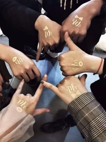 10 miếng dán giấy, decal hoa văn nhẫn cho bữa tiệc - Nhiều màu - Xem 2