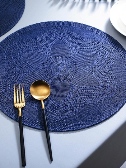 1pc Natural Woven Placemats Boho Place Mats For Kitchen Table Indoor/Outdoor Washable Heat-Resistant Placemat Wipeable Dining Table Mats For Camping, Festival, Wedding, Party