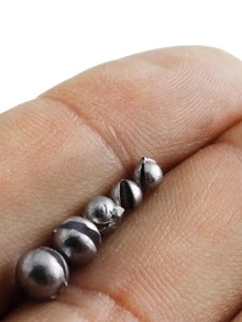 GOTURE 100入組釣魚配重墜優質分叉圓形可拆卸釣魚墜5種尺寸 - 銀色 - 查看 10