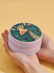 1入組長頸鹿圖案首飾盒 - 粉色 - 查看 1