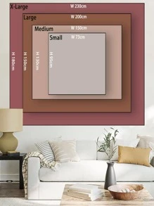 1入組花卉圖案掛毯現代織物掛毯海報壁掛適合臥室美學 - 彩色 - 查看 2