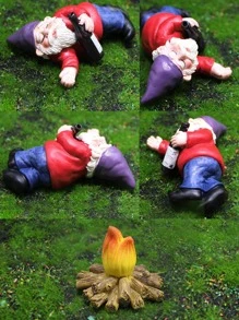 3入組小矮人形狀花園裝飾品