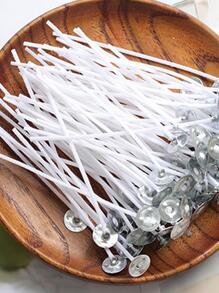 100pcs Plain Candle Wick - White - View 1