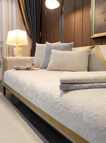 1入組圖形圖案沙發巾，現代滌綸防滑沙發套，家居，四季 - 米色 - 查看 2