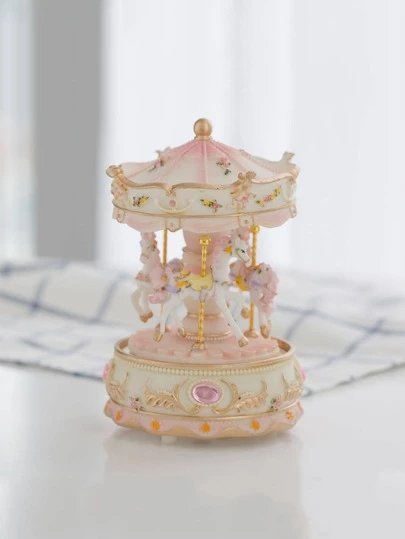 LOVE FOR YOU Gift Wrapped Music Box Carousel Horse Color Changing LED Lights Musical Unicorn For Baby Girls Women Friends Female Mom Kids Daughter Granddaughter Anniversary Birthday