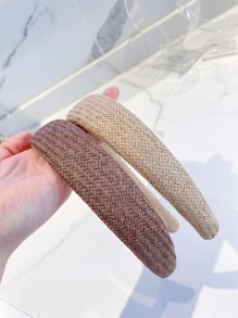 2pcs Women Braided Detail Fashionable Headband For Daily Life