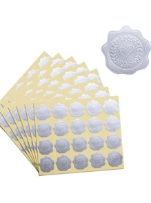 100/200/400 con dấu sáp dập nổi màu vàng hình trái tim dùng làm con dấu phong bì cho thiệp mời đám cưới/thiệp chúc mừng/quà tặng tiệc, tự dán, giáng sinh, ngày lễ tình nhân - Bạc - Xem 13