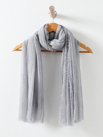 Solid Raw Trim Scarf For Daily Life For Outdoor And Traveling