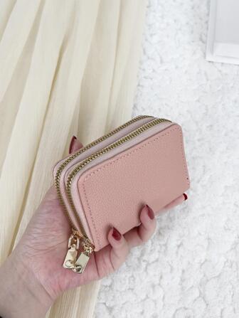 1st Baby Rosa kortväska Förvaringspåse Kortväska Liten plånbok Dubbellager Dragkedja Mynt För män och för daglig shopping Skolresor Lättviktsbärbart kort ID-kort tjänstemän För män Semester För jubileum För Födelsedag Present Presenttillbehör Presentpresenter till lärare Korthållare Korthållare Plånbok Visitkortshållare Kreditkortshållare Korthållare Plånbok Kvinnor Plånbok Plånbok Miniplånbok