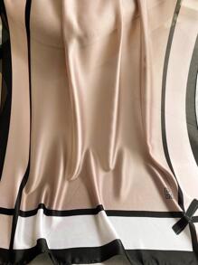 1pc Color Block Scarf Elegant Classic Scarf For Men Women Boys Girls Gifts Bandana,Hair Band,Head Band Ideal For Dressing Up Your Look