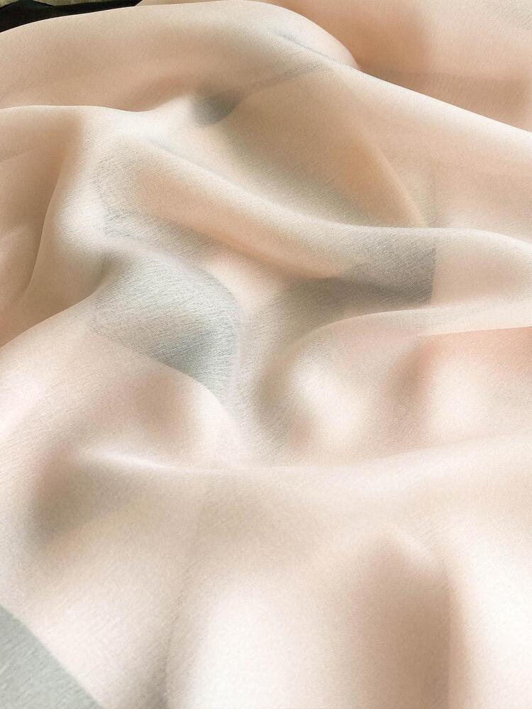 1pc Elegant Faux Silk Scarf For Women, Versatile Shawl For Beach, Sun Protection, Fashion Accessory For Daily Wear
