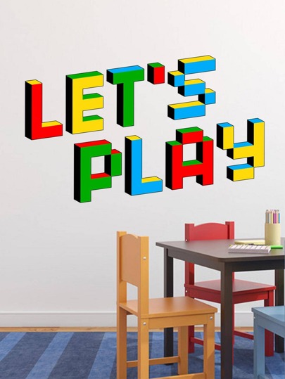 ملصقات حائط بطباعة شعار قطعة واحدة