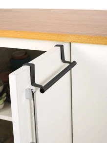 1pc Retractable Hanger, Towel Rack, Rag Rack, Shelf Hanger, Cabinet Door Hanging Organizer, Towel Stand Rack, Stainless Steel Bathroom Towel Holder, Kitchen Accessories