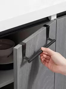 1pc Retractable Hanger, Towel Rack, Rag Rack, Shelf Hanger, Cabinet Door Hanging Organizer, Towel Stand Rack, Stainless Steel Bathroom Towel Holder, Kitchen Accessories