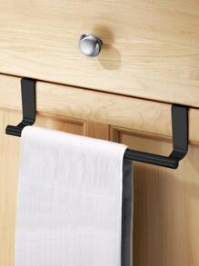 1pc Retractable Hanger, Towel Rack, Rag Rack, Shelf Hanger, Cabinet Door Hanging Organizer, Towel Stand Rack, Stainless Steel Bathroom Towel Holder, Kitchen Accessories